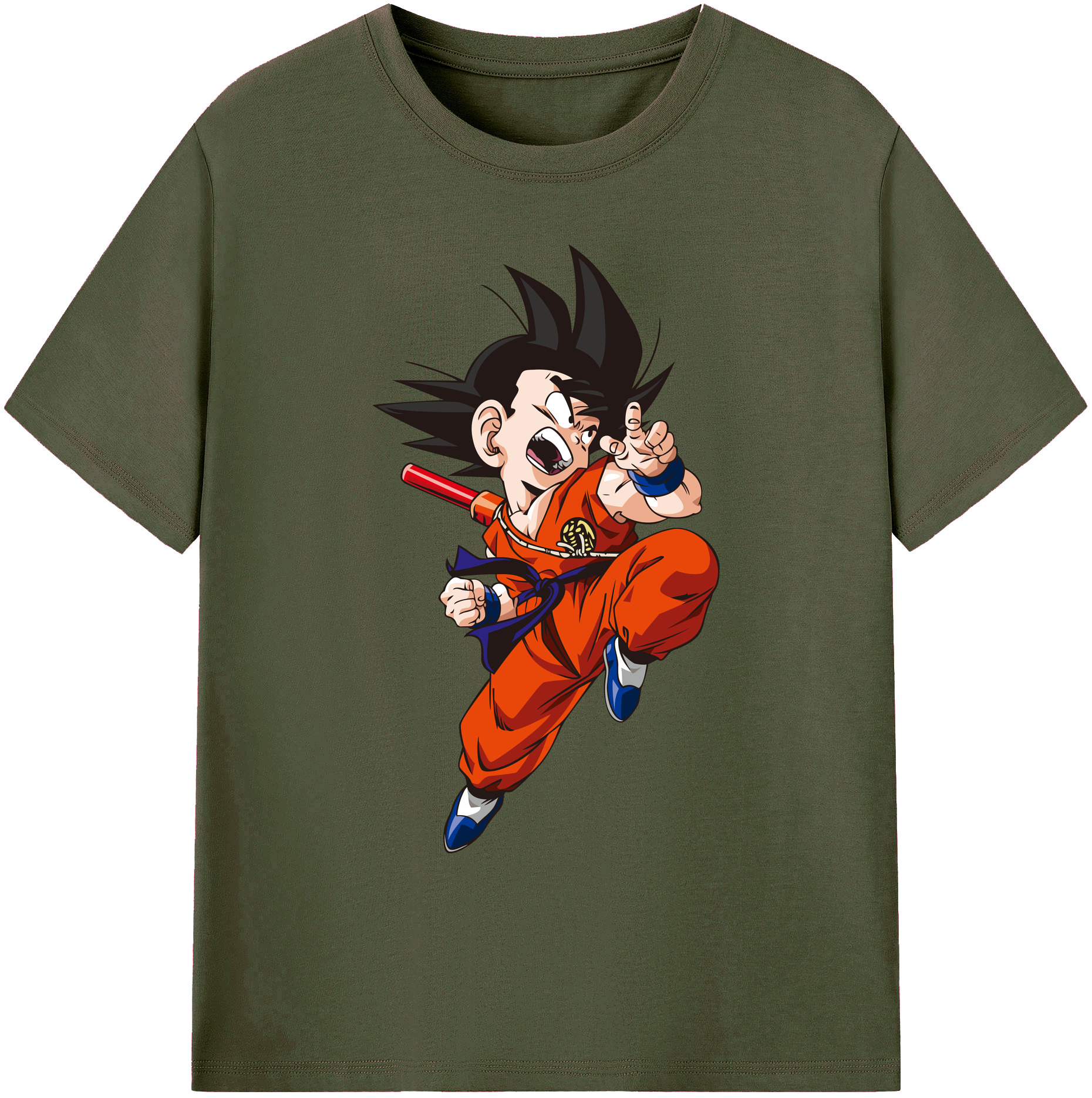 （画像用） ドラゴンボール 孫悟空（そん ごくう）Son Goku カカロット DRAGON BALL Kakarotto 綿100％ メンズ半袖Tシャツ｜肌触りやわらか＆通気性